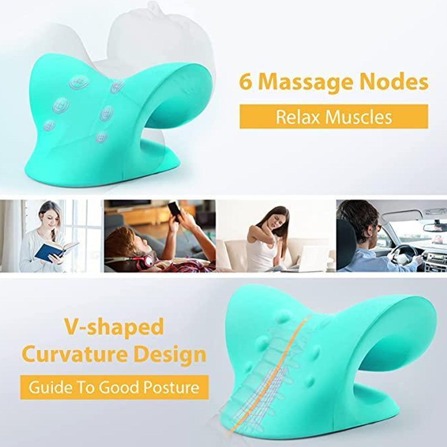 0511 Neck Relaxer | Cervical Pillow for Neck & Shoulder Pain | Chiropractic Acupressure Manual Massage | Medical Grade Material | Recommended by Orthopaedics DeoDap 0511 Neck Relaxer | Cervical Pillow for Neck & Shoulder Pain | Chiropractic Acupressure Manual Massage | Medical Grade Material | Recommended by Orthopaedics DeoDap